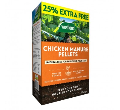 Westland Chicken Manure Pellets 2.25kg + 25% Extra Free